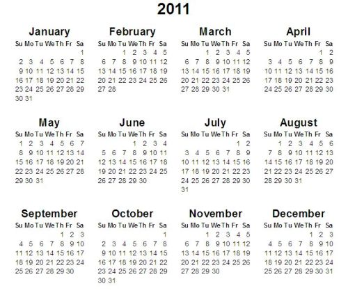 2011 monthly calendar template. blank weekly calendar template